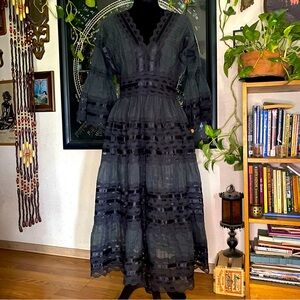 strapless yellow lace dress Fashion Summer Strapless Yellow Floral Print Elastic Ruffle Layered La –  EDITE MODE main image 1